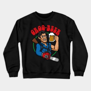 Grobeer Funny Beer Drinking Horror Movie Groovy Hero Crewneck Sweatshirt